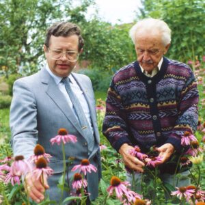 Alfred Vogel and Jan de Vries in the Garden in Teufen